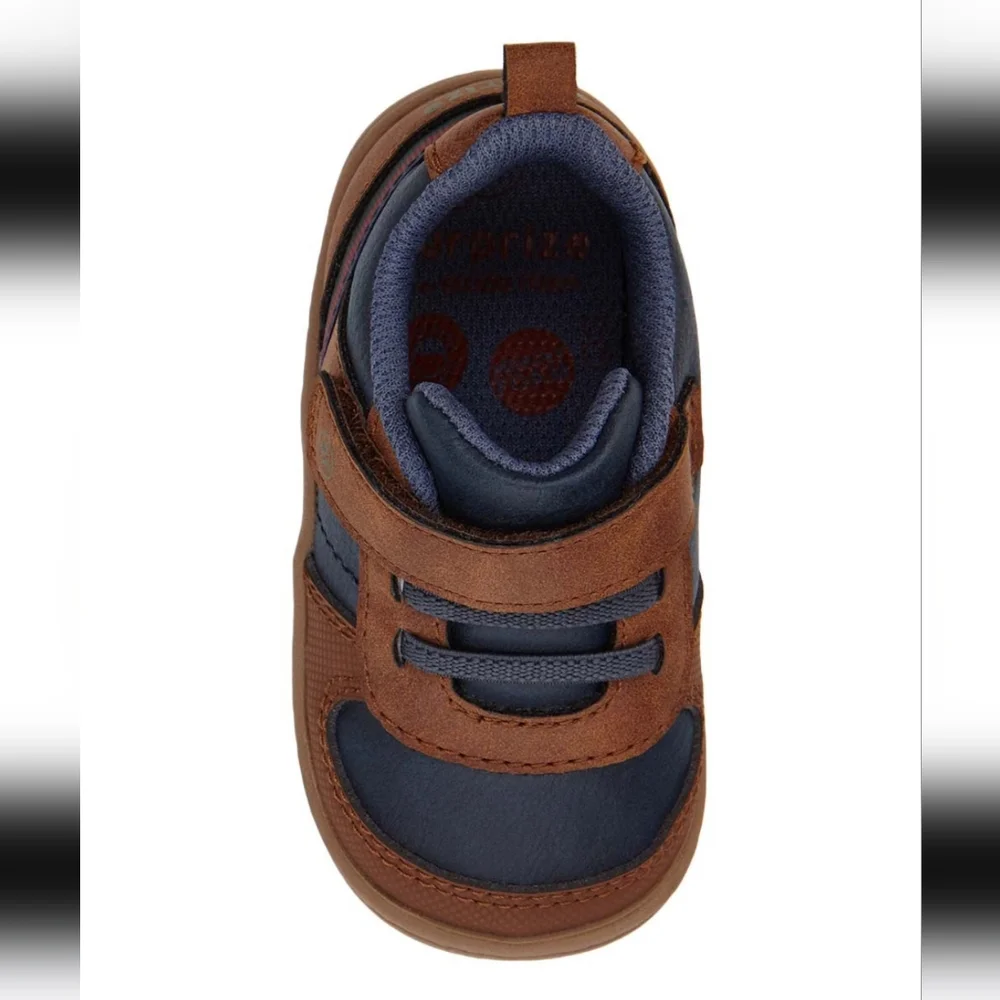 Surprize by Stride Rite Brown & Navy Killian Sneaker - Infant 3M